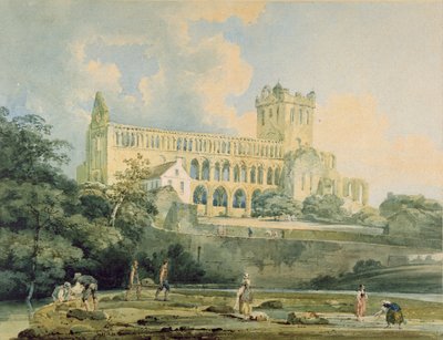 Jedburgh Abbey from the River by Thomas Girtin